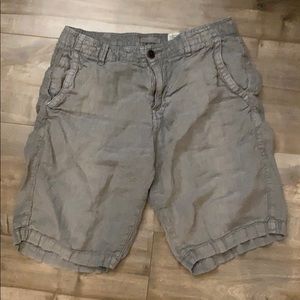 LUCKY BRAND: Laguna Linen Shorts, Light Gray
